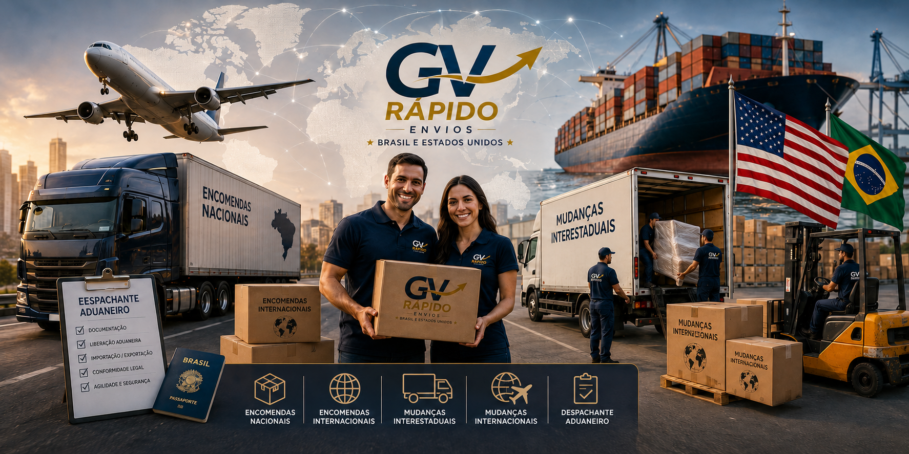Envios Gv Rápido Estados Unidos e Brasil