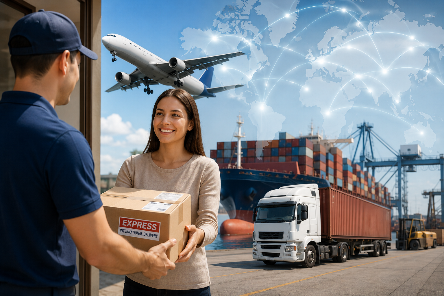 Encomendas internacionais para diversos países